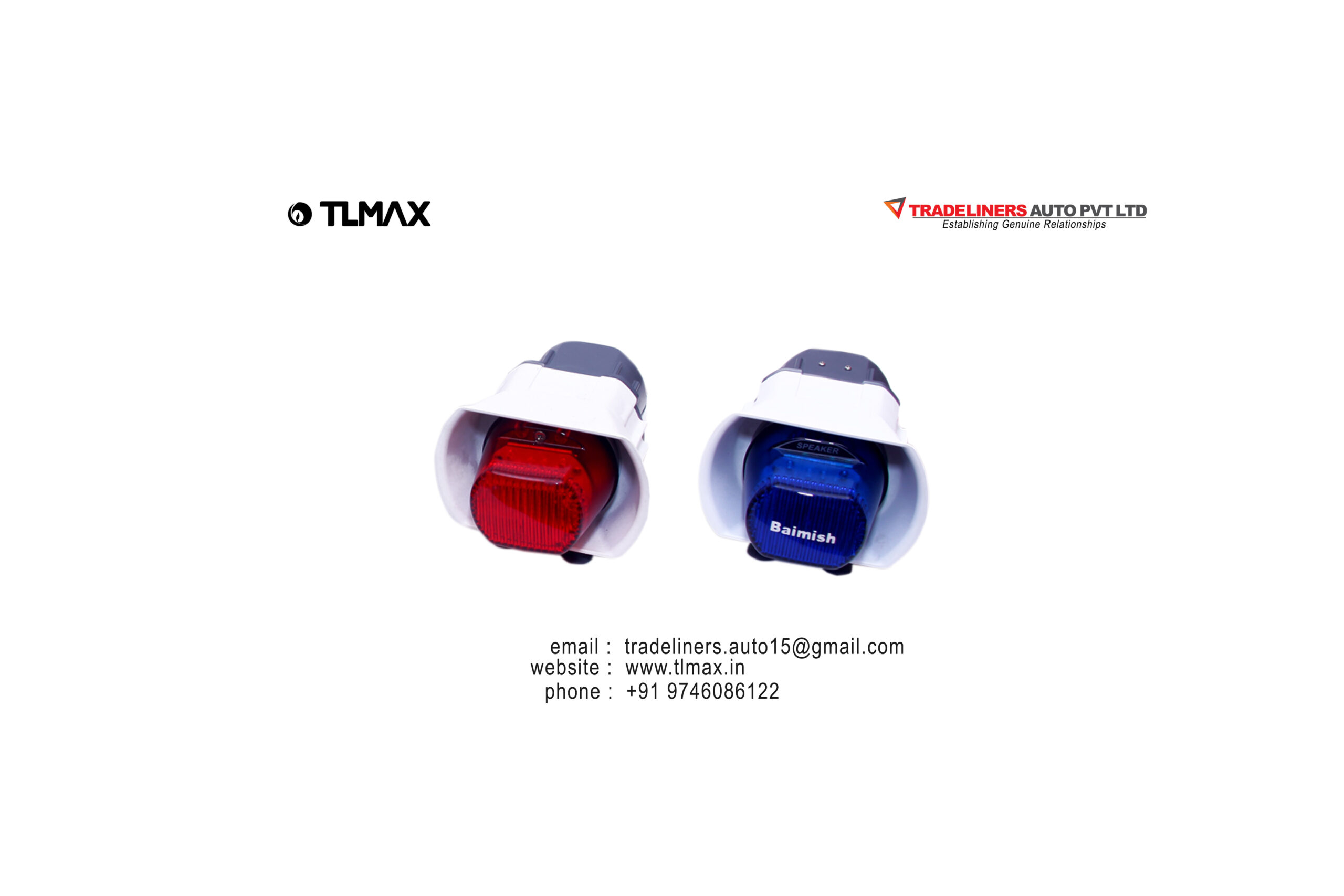 Motorcycle Front & Rear warning light RB with Siren & Speaker inbuilt - Image 2